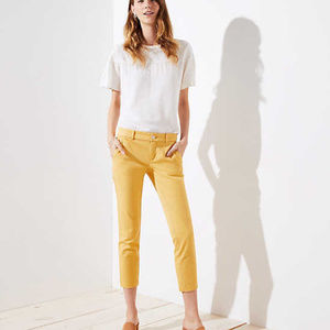 LOFT Yellow Girlfriend Chinos. Perfect for Spring!